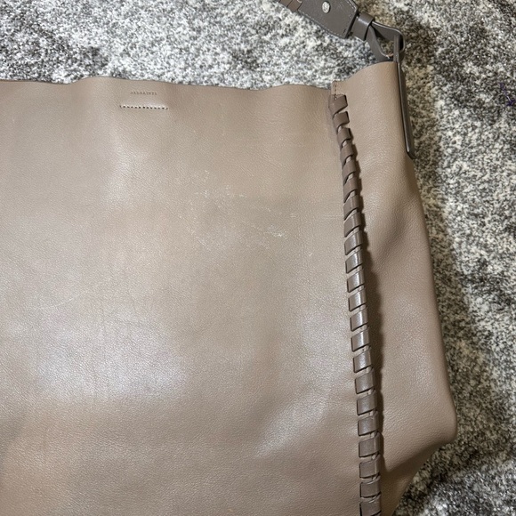 All Saints Taupe Shoulder Bag with Tassel - Picture 3 of 9